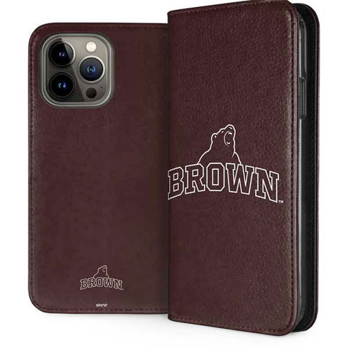 Brown University Outlined iPhone 13 Pro Max Folio Case
