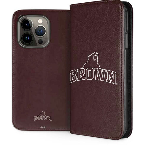 Brown University Outlined iPhone 14 Pro Folio Case