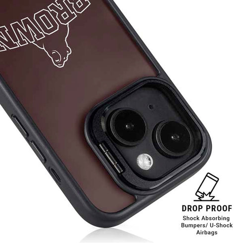 Brown University Outlined iPhone 15 Plus Kickstand Case