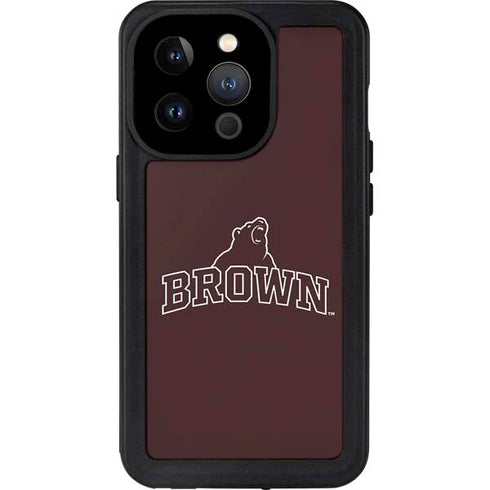 Brown University Outlined iPhone 15 Pro Waterproof Case