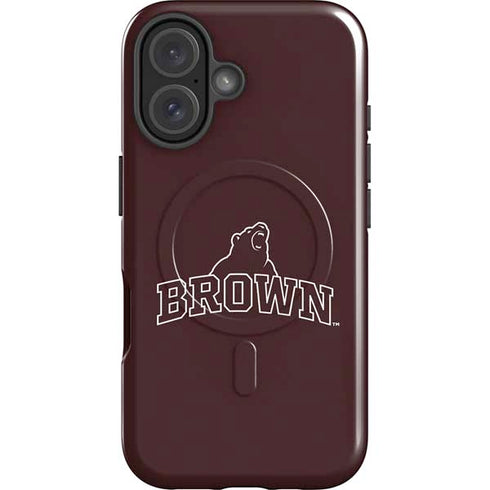 Brown University Outlined iPhone 16 Magsafe Impact Case