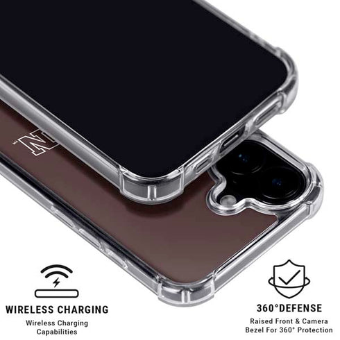 Brown University Outlined iPhone 16 Plus Clear Case