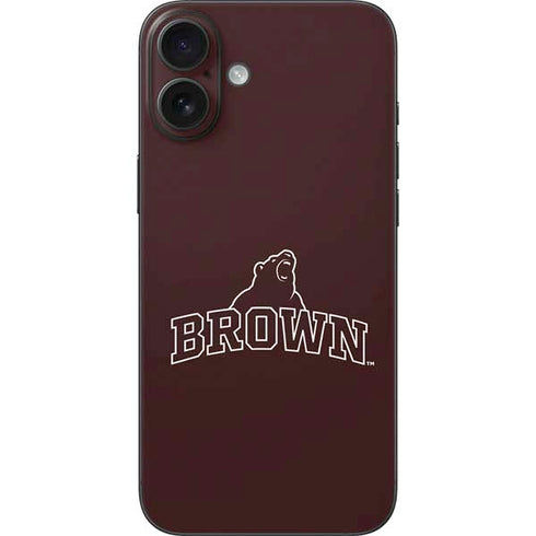 Brown University Outlined iPhone 16 Plus Skin