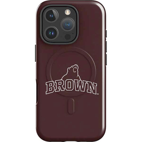 Brown University Outlined iPhone 16 Pro Magsafe Impact Case