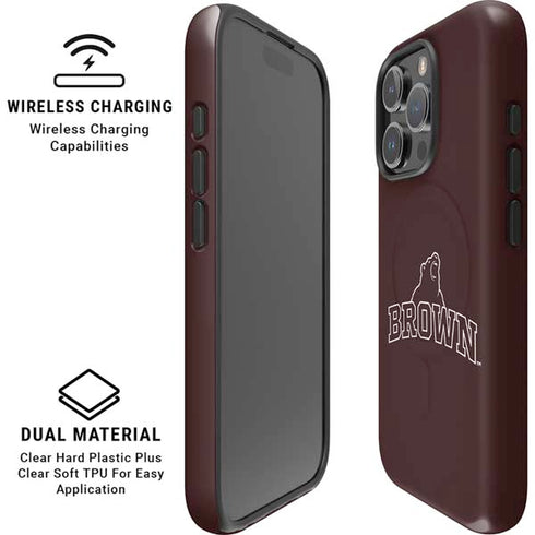 Brown University Outlined iPhone 16 Pro Magsafe Impact Case