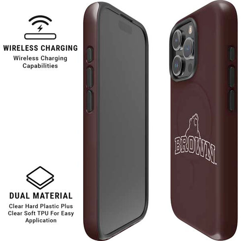 Brown University Outlined iPhone 16 Pro Max Magsafe Impact Case