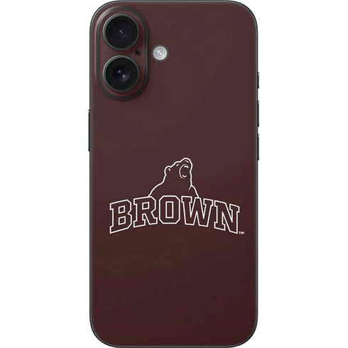 Brown University Outlined iPhone 16 Skin
