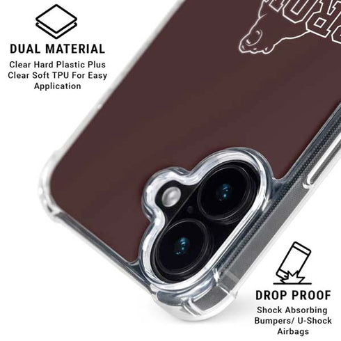 Brown University Outlined iPhone 17 Clear Case