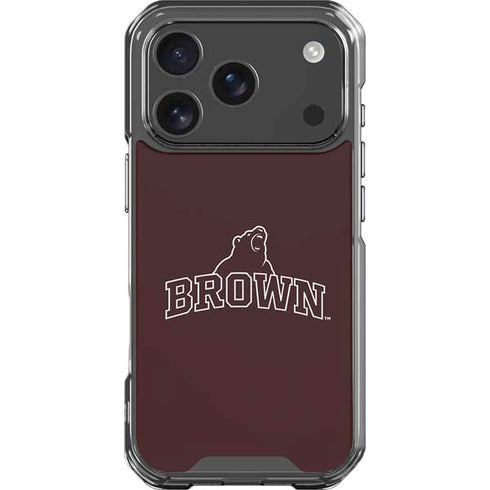 Brown University Outlined iPhone 18 Pro Clear Case