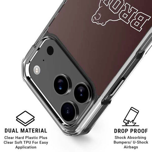 Brown University Outlined iPhone 18 Pro Clear Case