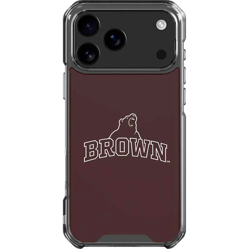Brown University Outlined iPhone 18 Pro Max Clear Case