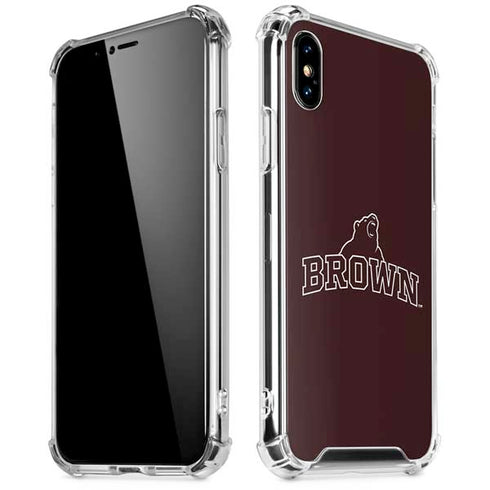 Brown University Outlined iPhone X/XS Clear Case