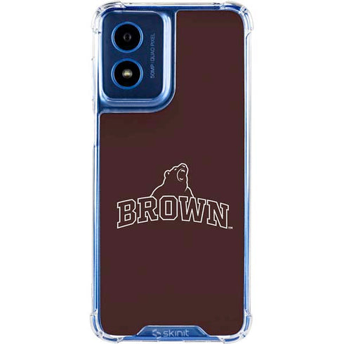 Brown University Outlined Moto G Play 4G (2024) Clear Case