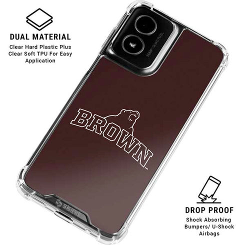 Brown University Outlined Moto G Power 5G (2024) Clear Case