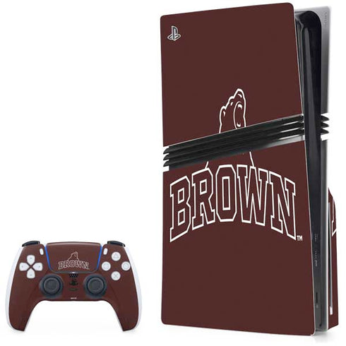 Brown University Outlined PS5 Pro Disk Bundle Skin