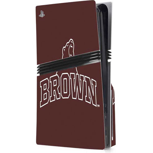 Brown University Outlined PS5 Pro Disk Console Skin