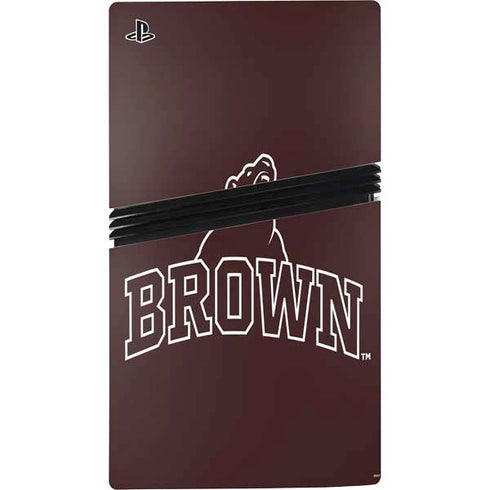 Brown University Outlined PS5 Pro Disk Console Skin