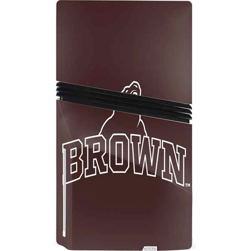 Brown University Outlined PS5 Pro Disk Console Skin