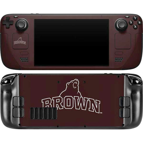 Brown University Outlined Steam Deck Handheld Gaming Computer OLED Skin