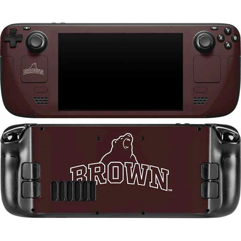 Brown University Outlined Steam Deck Handheld Gaming Computer Skin