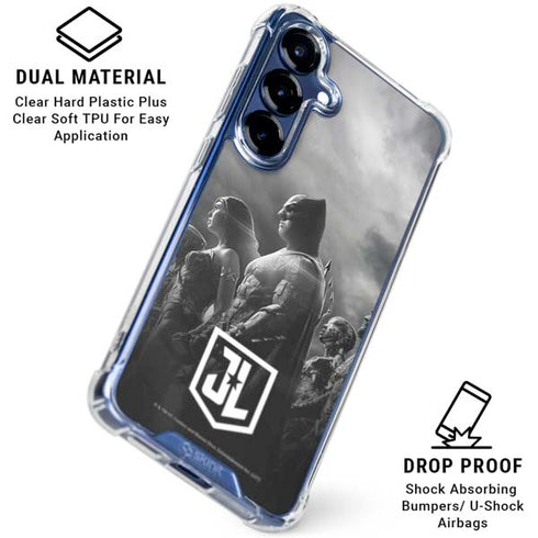 The Justice League (2017) Profile Characters Poster Galaxy S25 Plus Clear Case