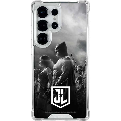 The Justice League (2017) Profile Characters Poster Galaxy S25 Ultra Clear Case