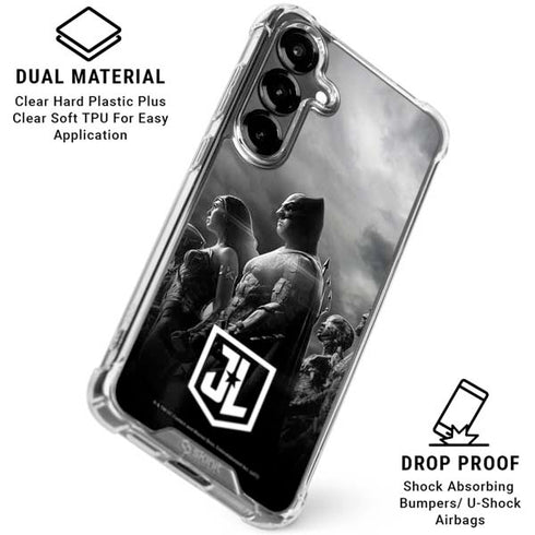 The Justice League (2017) Profile Characters Poster Galaxy S26 Plus Clear Case