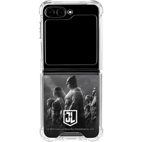 The Justice League (2017) Profile Characters Poster Galaxy Z Flip6 Clear Case