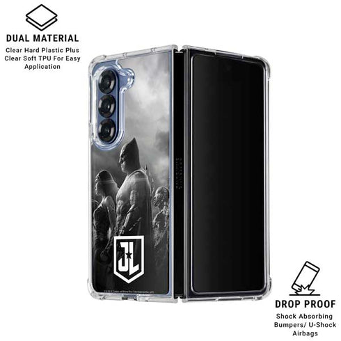 The Justice League (2017) Profile Characters Poster Galaxy Z Fold6 Clear Case