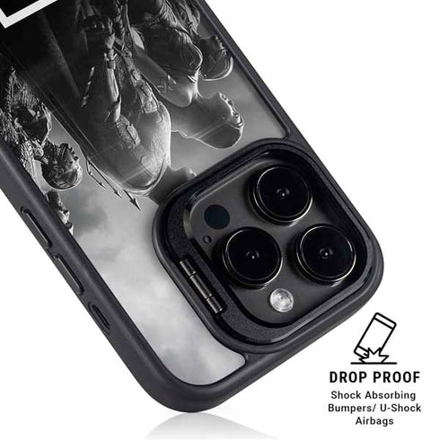 The Justice League (2017) Profile Characters Poster iPhone 14 Pro Kickstand Case