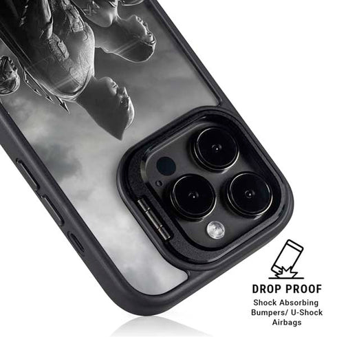 The Justice League (2017) Profile Characters Poster iPhone 14 Pro Max Kickstand Case