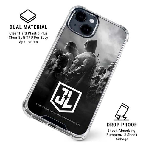 The Justice League (2017) Profile Characters Poster iPhone 15 Clear Case