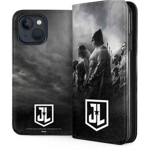 The Justice League (2017) Profile Characters Poster iPhone 15 Plus Folio Case