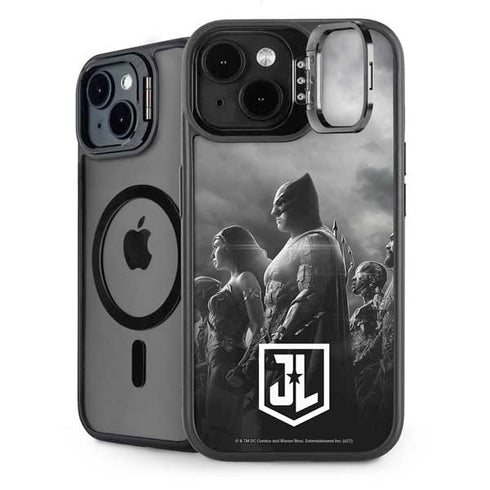 The Justice League (2017) Profile Characters Poster iPhone 15 Plus Kickstand Case