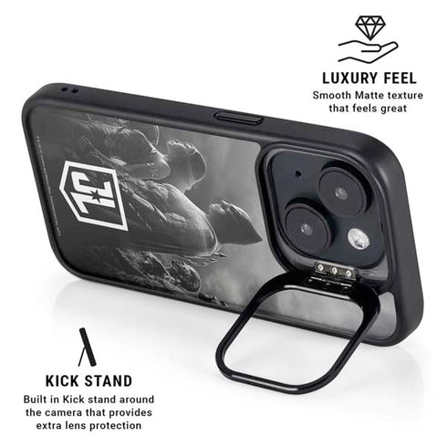 The Justice League (2017) Profile Characters Poster iPhone 15 Plus Kickstand Case