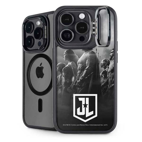 The Justice League (2017) Profile Characters Poster iPhone 15 Pro Kickstand Case