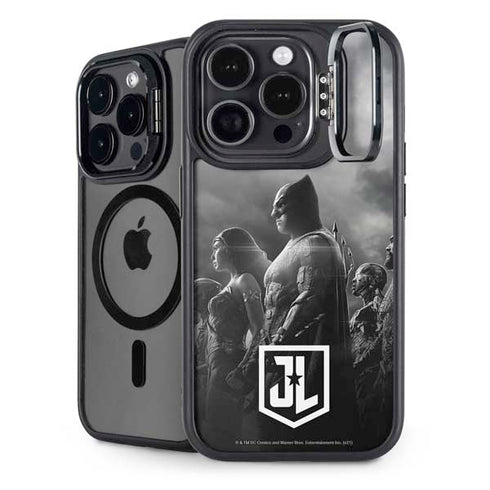 The Justice League (2017) Profile Characters Poster iPhone 15 Pro Max Kickstand Case