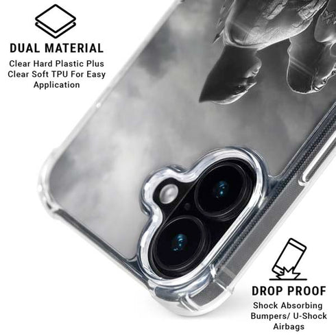 The Justice League (2017) Profile Characters Poster iPhone 16 Clear Case