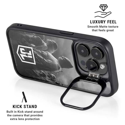 The Justice League (2017) Profile Characters Poster iPhone 16 Pro Kickstand Case