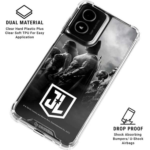 The Justice League (2017) Profile Characters Poster Moto G Power 5G (2024) Clear Case