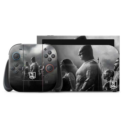 The Justice League (2017) Profile Characters Poster Nintendo Switch 2 (2025) with Joy-Con Skin