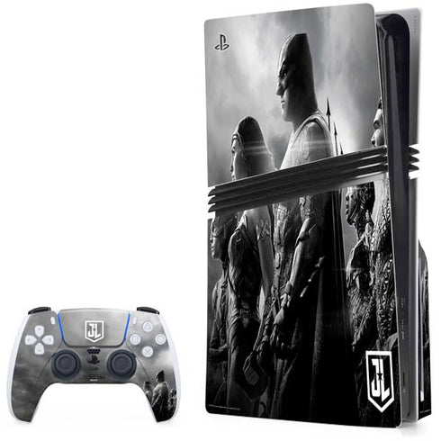 The Justice League (2017) Profile Characters Poster PS5 Pro Disk Bundle Skin