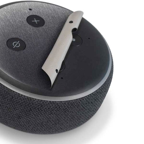 Specialty Vinyl Brushed Steel Texture Amazon Echo Dot Skin