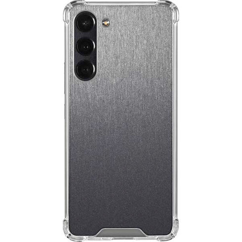 Brushed Steel Texture Galaxy S24 FE Clear Case