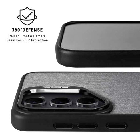 Brushed Steel Texture Galaxy S26 Plus Kickstand Case