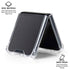 Brushed Steel Texture Galaxy Z Flip6 Clear Case
