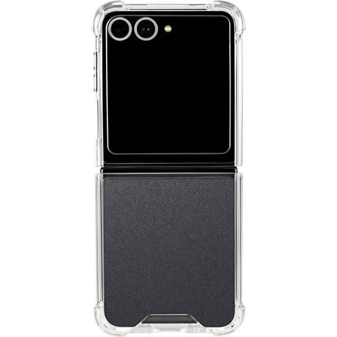 Brushed Steel Texture Galaxy Z Flip7 Clear Case