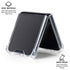 Brushed Steel Texture Galaxy Z Flip7 Clear Case