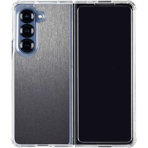 Brushed Steel Texture Galaxy Z Fold7 Clear Case