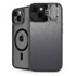 Brushed Steel Texture iPhone 14 Plus Kickstand Case